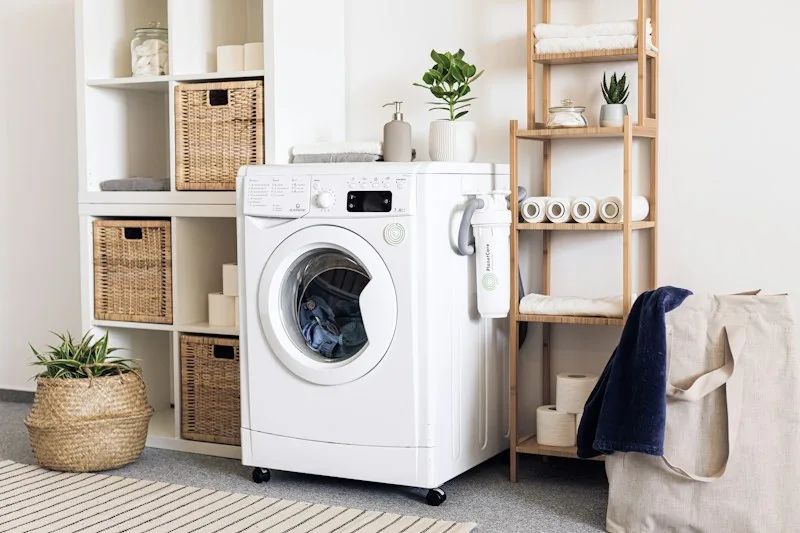 Appliance Repair Technician servicing a modern dryer